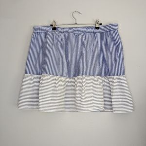 LOFT Outlet Striped Cotton Skirt